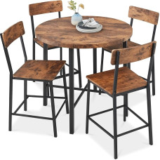 Best Choice Products 5 Piece Modern Round Dining Room Set for Home Kitchen Dining Room with 4 Chairs 1.5