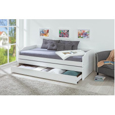 Inter Link Functional Bed, Solid Pine Single / Double Bed / Guest Bed, 80 x 190 cm