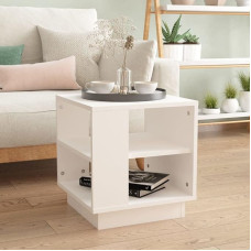 FIRBNUS 40 x 40 x 43 cm Telephone Table Coffee Table Small Side Table Living Room Table Modern Decorative Table Small Table Living Room Square Coffee Table Coffee Table Tea Table Robust White