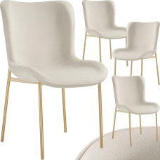 tectake® Set of 4 Chairs, Velvet Fabric Dining Room Chairs, Upholstered Chairs for Kitchen, Living Room, Dining Table, Dressing Table, Cocktail Chair, Dining Chair, Furniture for Dining Room - Velvet