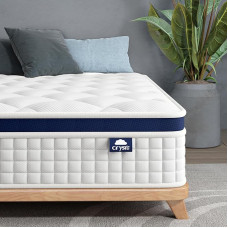 Crystli Matratze 140x200 7-Zonen Hybridmatratze für Druckentlastung und kühleren Schlaf Federkernmatratze, Härtegrad H3 mit exzellenter Punktelastizität, Matratzen Höhe 31 cm