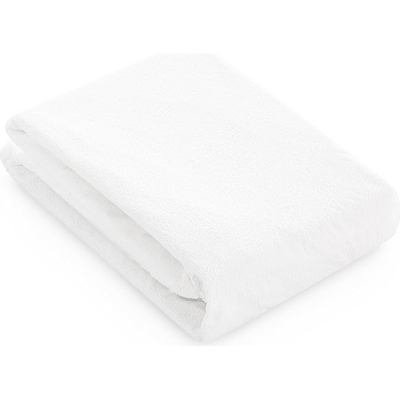 Todocama 3002 Adjustable Terry Towelling Waterproof and Breathable Mattress Protector (All Sizes Available) (Bed 200 x 190/200 cm)