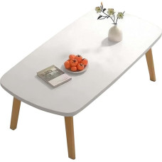 Faltbarer Couchtisch für kleine Räume – kompakter Holz-Klapptisch für Wohnzimmer, Schlafzimmer, Heimbüro, Wohnung und Wohnheim – flaches Design für Boden-Sitzgelegenheiten (weiß)