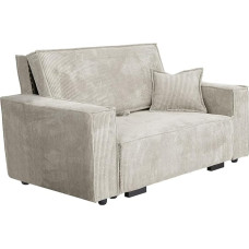 Mirjan24 Viva Star Cord II Sofa with Sleep Function, 2-Seater Upholstered Sofa with Bed Box Including Cushions, Sofa Bed, Sofa Bed, Living Landscape, Choice of Colours, Sofa Set (Poso 100)