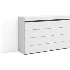 Skraut Home Chest of Drawers with Drawers Storage Cabinet 114 x 75 x 35 cm for Bedroom, Room, Sideboard, Cupboard, Modern Style, White and Black