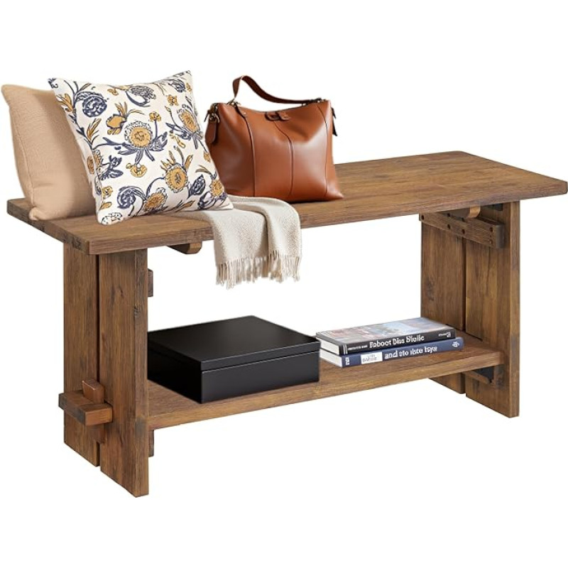 Alaterre Furniture Bethel Acacia Wood Bench 40