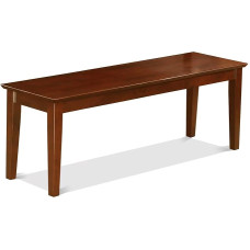 East West Furniture Capri Backless Dining Bench Mahogany Finish Wood Seat Mahogany