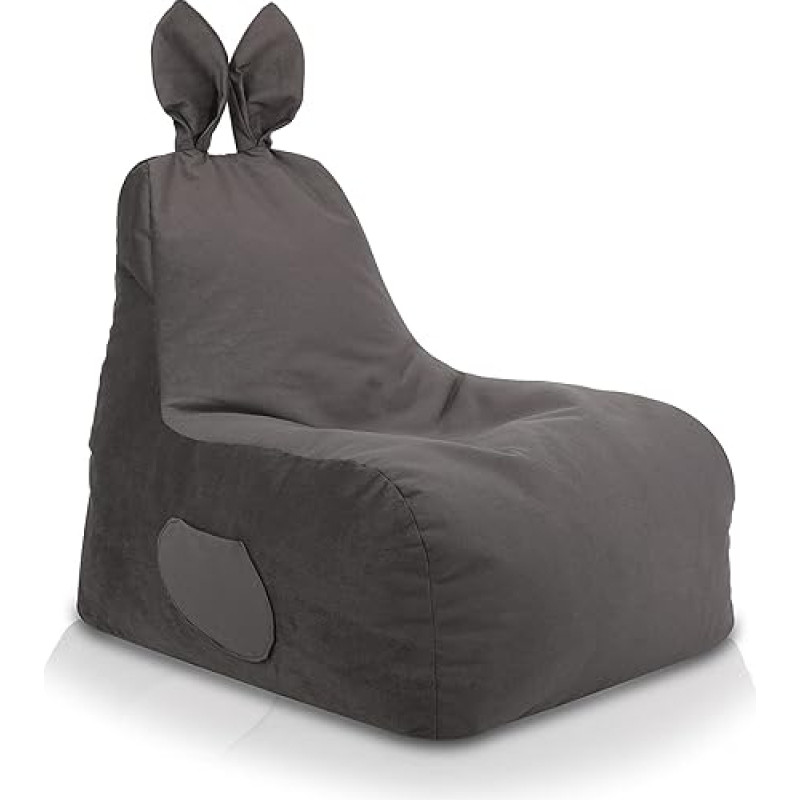 Ecopuf Bunny L Children's Bean Bag - Original Rabbit Design - Fully Removable Bean Bag Made of Soft Microfibre - Bean Bag with Storage Bag