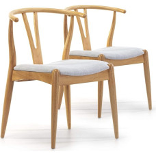 VS Venta-stock Chair Set of 2 Rustic Oak