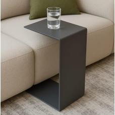 ENJOY WAVES Design Side Table in C Shape Made of Powder-Coated Steel - Elegant Sofa Table, Coffee Table, Bedside Table - High Quality Workmanship, Modern Design - Perfect for Living Room, Bedroom
