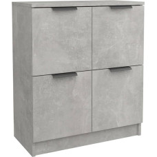 vidaXL Sideboard Side Cabinet Multi-Purpose Cabinet Standing Cabinet Living Room Concrete Grey 60 x 30 x 70 cm Wood Material