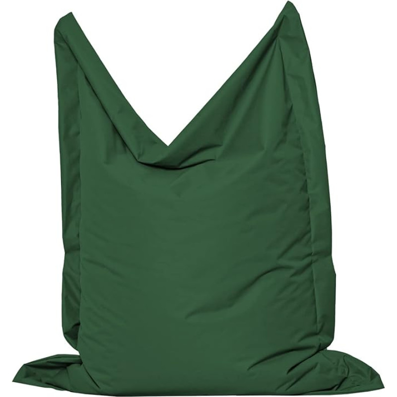 MB MILLINDABAG Rectangular Bean Bag for Children, Teenagers and Adults, Beanbag, Sitting & Lounging, Indoor & Outdoor, Gaming Suitable & Already Filled Seat Cushion (Dark Green, M - 100 x 145 cm)
