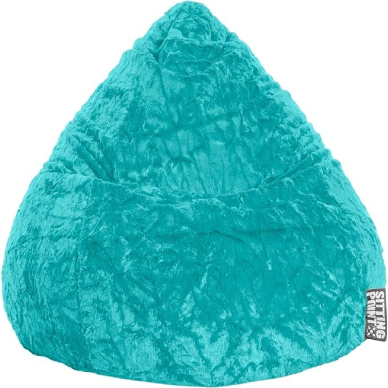 SITTING POINT only by MAGMA Fluffy Bean Bag L Approx. 120 Litres Turquoise (up to Approx. 7 Years)