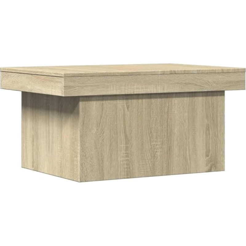 vidaXL Coffee Table, Side Table with Storage Space, Coffee Table for Living Room, Sofa Table, Tea Table, Sonoma Oak, Rectangular Wood Material