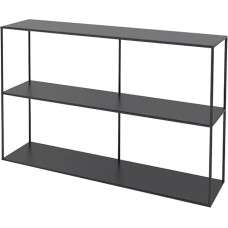 Industrial Console Sofa Table with Metal Shelves 2 Tier Open Storage Shelf for Entryway Tall Wide Hallway Furniture