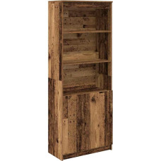 vidaXL Highboard Reclaimed Wood Look 70 x 35 x 180 cm Wood Material Cupboard Storage Cabinet Tall Side Cabinet High Cabinet with Door