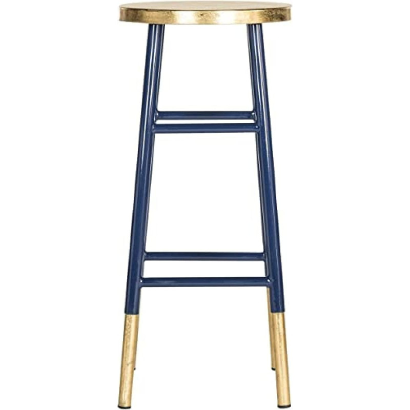 SAFAVIEH Glam Bar & Counter Stool, Navy and Gold
