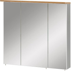 Schildmeyer Jelda Padua 148838 Mirror Cabinet Platinum Grey / Oak Country House Decor 70.5 x 16 x 72.3 cm