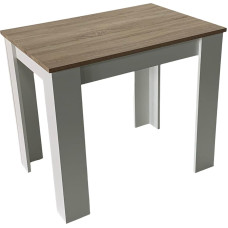 Möbel SD Sonoma Dining Room Table Kitchen Table Light Rough-Sawn Oak 86 x 60 cm White