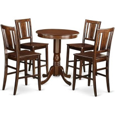 5 Piece Counter Height Dining Set - Tall Table and 4 Kitchen Chairs