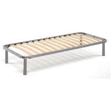 Talamo Italia - Manila Single Bed Frame - Orthopaedic Birch Plywood Base with 13 Slats - 100% Made in Italy - 80 x 190 x 34 cm
