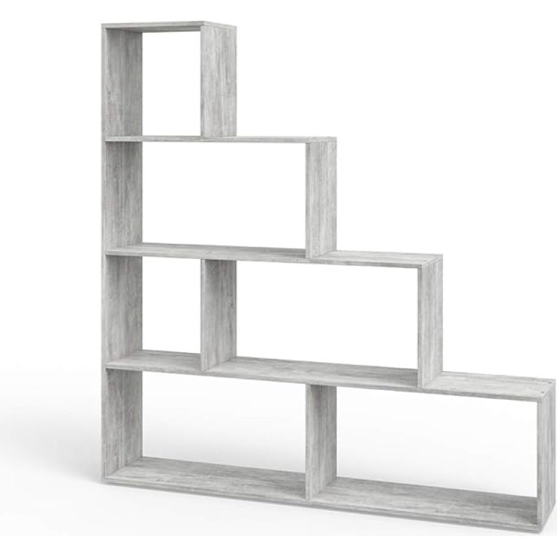 Vicco ASYM Stair Shelf, Room Divider, Bookcase, Standing Shelf, Filing Shelf, High Shelf, Storage Shelf
