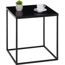 IDIMEX Hilar Side Table Sofa Table 40 x 40 cm Coffee Table Storage Table with Metal Table Top Painted Black