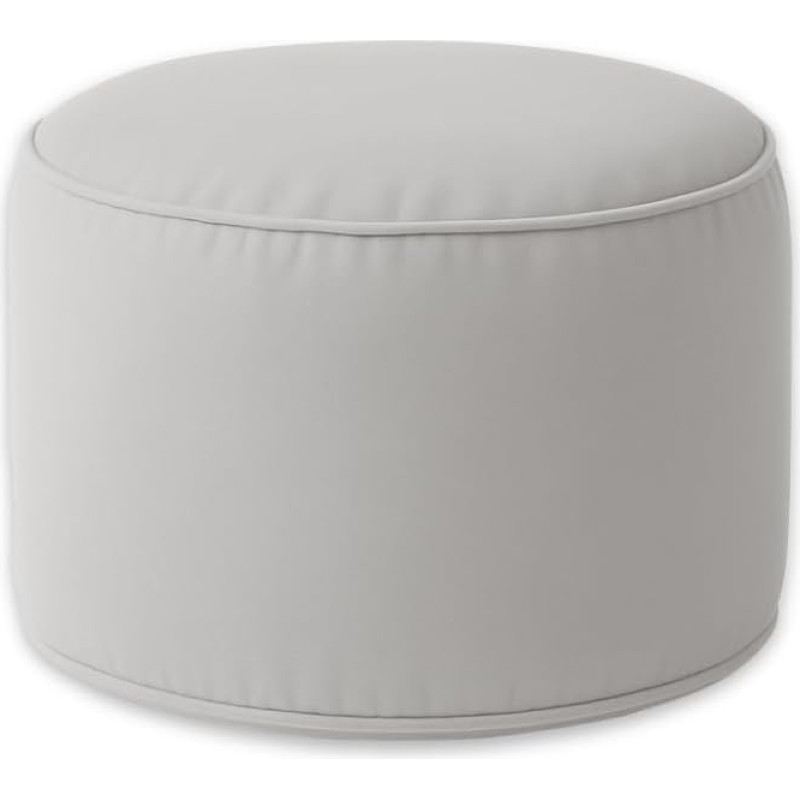 chilly pilley Stool Gaming Bean Bag Stool Waterproof with EPS Filling Round Seat Cushion for Children and Adults Many Colours to Choose From (Silver)