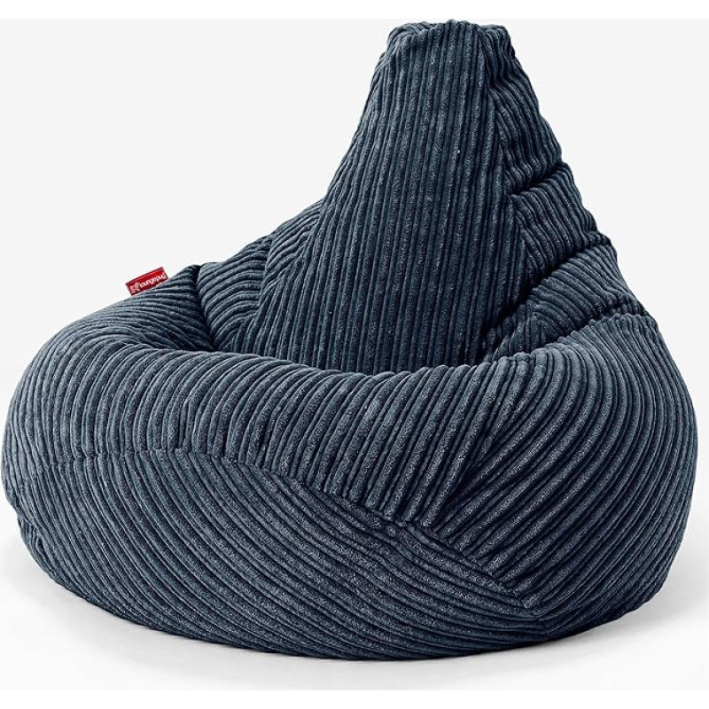 Lounge Pug, Gaming Bean Bag Chair Cord Navy Blue