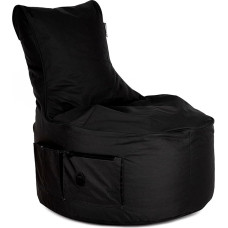 BuBiBag Maverick Gaming Bean Bag for Adults and Children - with Outlet, Side Pockets for Controller - Gamer Bean Bags for Indoor & Outdoor (Black)