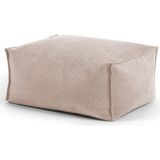mokebo Pouf or Stool with Fabric Cover 'Der Ruhestifter', Stool or Pouf with EPS Bead Filling, Also as a Footstool or Side Table for the Living Room in 60 x 45 x 25 cm (W x D x H) in Beige