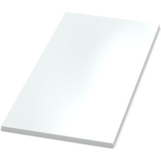 AUPROTEC Table Top 28 mm Crystal White 2000 mm x 600 mm Wooden Top Melamine Resin Coated Chipboard with 2 mm ABS Edge Selection: 200 x 60 cm