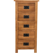 Kemtpase Oak 5 Drawer Chest of Drawers Narrow Chest of Drawers Tall Chest 5 Drawer Dresser Cabinet Furniture