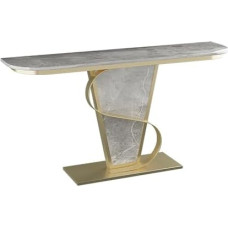 Narrow Industrial Console Table, 39.3 Inch Sofa Table with Geometric Metal Legs, White Entrance Table, Hallway Table in Country House Style, Long, Slim Console for Small Spaces)