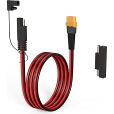 ELFCULB 12AWG XT60 kuni SAE isase pikenduskaabel koos SAE polaarsuse ümberpööramise adapteriga kaasaskantavate elektrijaamade päikesepaneelide päikesegeneraatorile (6ft)