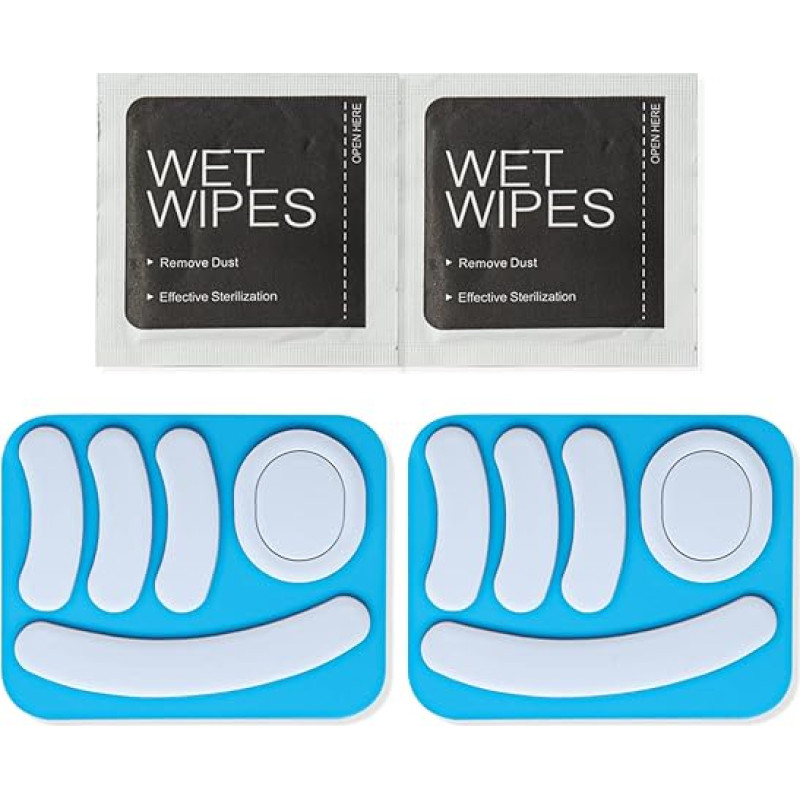 Hiirejalgade kleebis 2 tk Logitech G PRO Superlight juhtmevaba mänguhiire jaoks, ümardatud servadega asendusliugjalad PTFE valge Bluetooth hiirejalgade komplekt