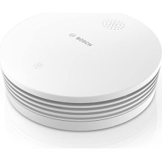 Bosch Smart Home Smoke Alarm II koos rakendusfunktsiooni ja vahetatava akuga, mis on ühilduv Apple HomeKitiga