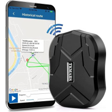 TKMARS GPS Tracker Without ABO GPS Tracker Car 90 Days Standby Time, 5 Seconds to Update Position, Strong Magnetic and Waterproof with Free App, 5000 mAh