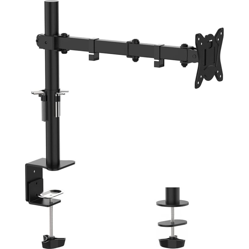 GRIFEMA GB2001-1 Monitor Mount for 13-32 Inch Screen, Monitor Stand Monitor Arm Height Adjustable Rotation, Monitor Mount Max 9 kg, Screen Mount Vesa 75 x 75 / 100 x 100, Black