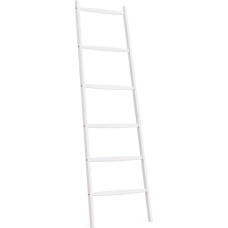 Navaris Towel Ladder Wooden Ladder Made of Bamboo - Bamboo Ladder for Towels Clothing Accessories - Wooden Ladder for Bathroom Wardrobe Bedroom - White