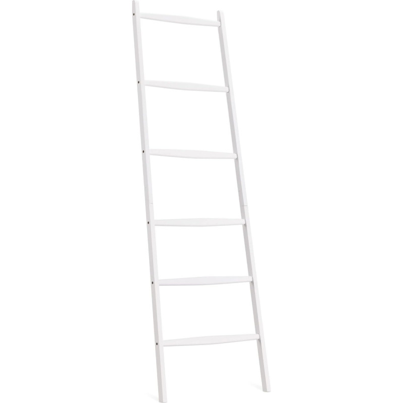Navaris Towel Ladder Wooden Ladder Made of Bamboo - Bamboo Ladder for Towels Clothing Accessories - Wooden Ladder for Bathroom Wardrobe Bedroom - White