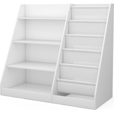 Vicco Conny Children's Shelf White with Large Shelves 90 x 81 x 40 cm Made of Chipboard Bookcase Ideal for Children's Room, Sophisticated Design for Maximum Use of Space