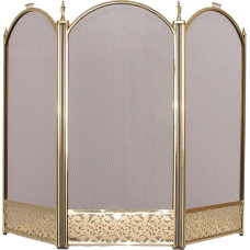 Fire Vida Ingleton Fire Screen/Spark Fire Guard, Metal, Brass