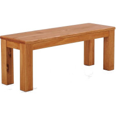 B.R.A.S.I.L.-Möbel Brasilmöbel Rio Classico Honey Solid Pine Wood Bench 100 cm Various Sizes and Colours Ideal for Dining Room and Kitchen
