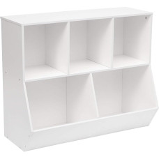 HOOBRO EWT32CW01 Children's Shelving Unit for Toys and Books, Children's Bookcase, Toy Shelf, 90 cm Long, for Children's Room, Playroom, Hallway, Nursery, White