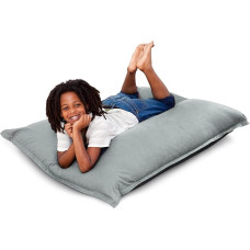 SMOOTHY Original Cotton Junior Indoor XL Bean Bag, 250 L, Giant Bean Bag, Seat Cushion, Made of Cotton, Perfect for Children (140 x 110 cm, Stone Grey)