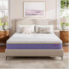 Vesgantti Mattress 90 x 200 cm H3 Cold Foam Mattress, 18 cm Height, Oeko-Tex Certified, Medium Firm Rolled Mattress, Washable Removable Fabric Cover Mattresses with Zip, Lavender Purple
