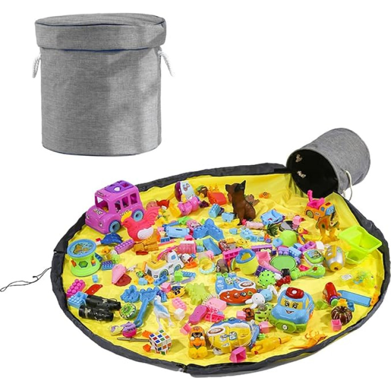 Toy Storage Bag with Drawstring Play Mat Toy Storage Bag for Kids 150cm Portable Tidy Organizer Drawstring Bag for Home Outdoor