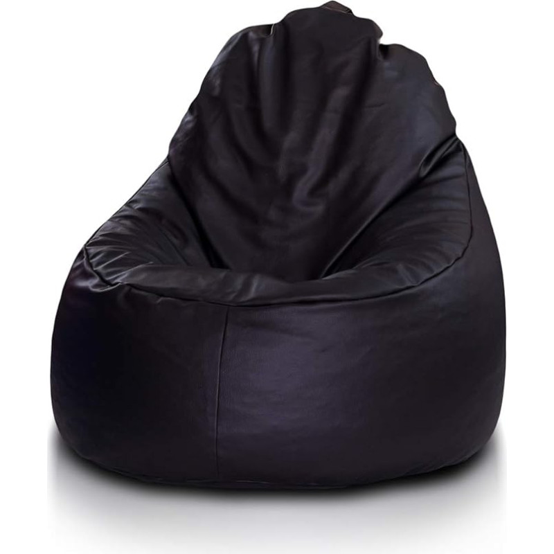 Ecopuf Yoko Bean Bag Outdoor and Indoor Faux Leather Bean Bag with Anti-Lost Zip
