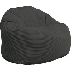bananair - Bean bag made of corduroy fabric, wide ribbed for adults and children - soft, comfortable and elegant - optimal support - XXL bean bag chair with filling, bean bag (100 cm, dark grey)